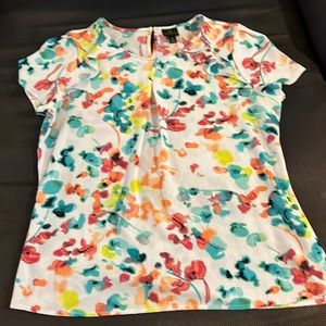 Gently worn pretty floral blouse size L Worthington